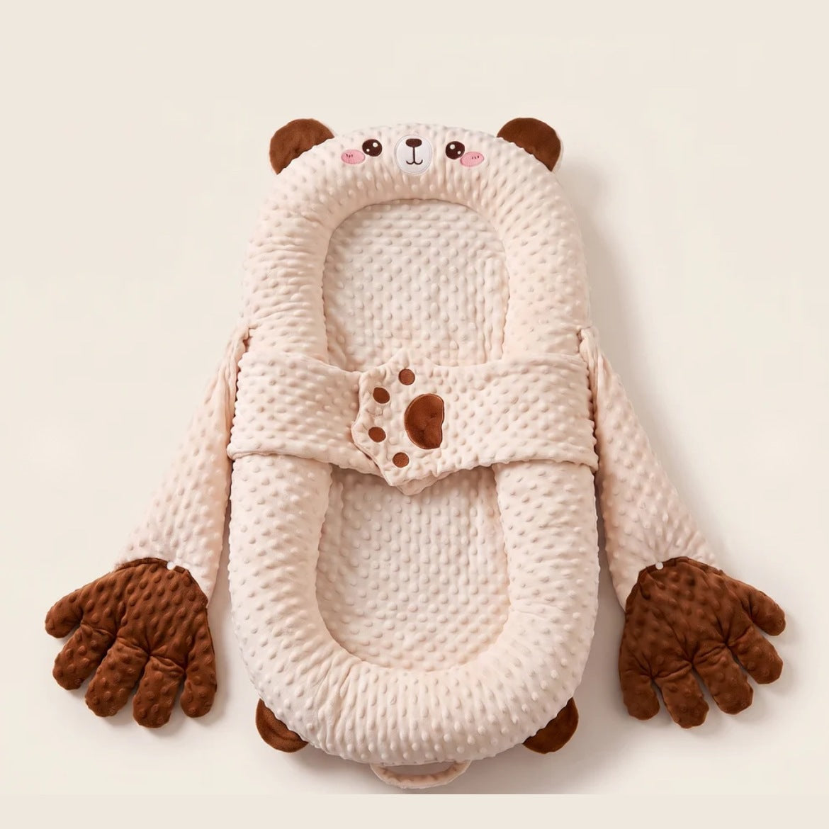 The Nooki Nest — Plush Lounger with Gentle Patting Hands