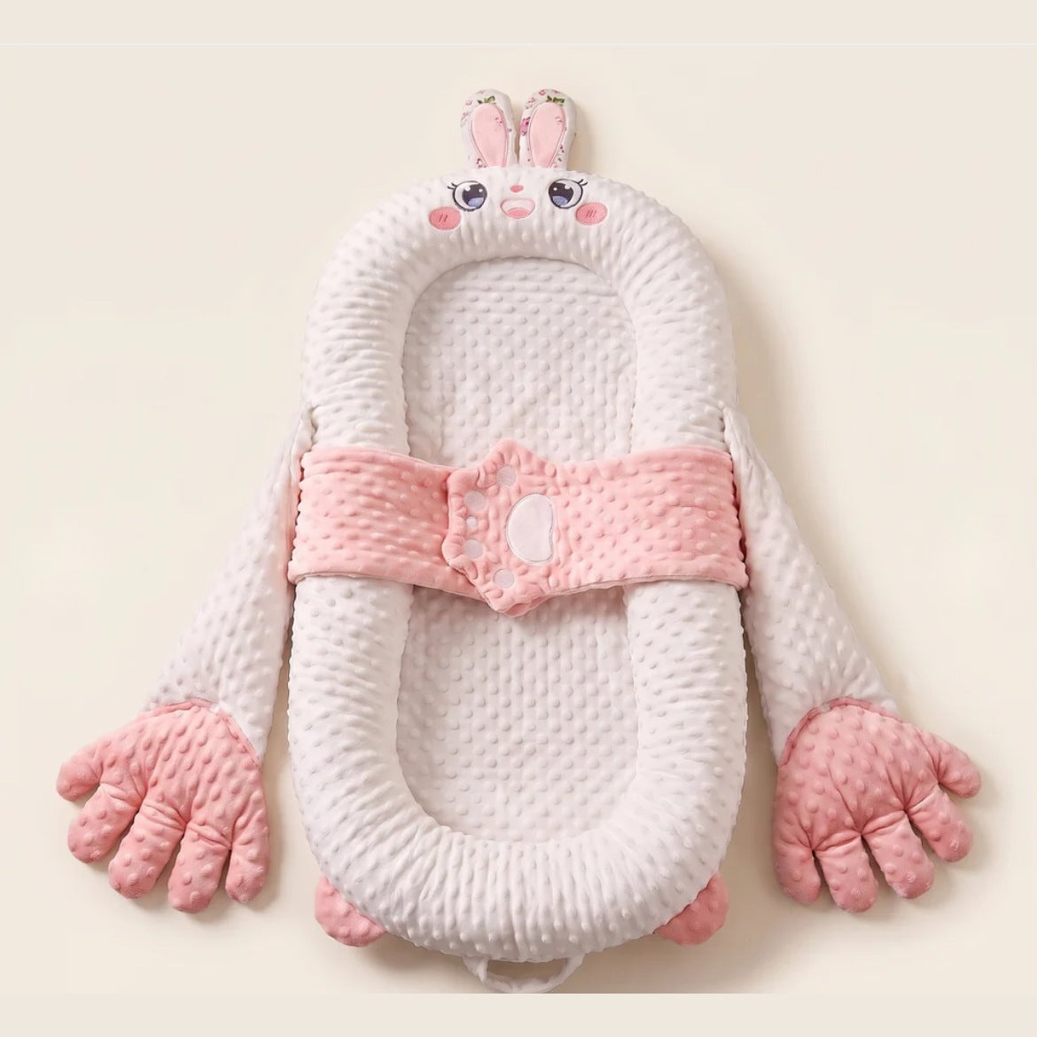 The Nooki Nest — Plush Lounger with Gentle Patting Hands