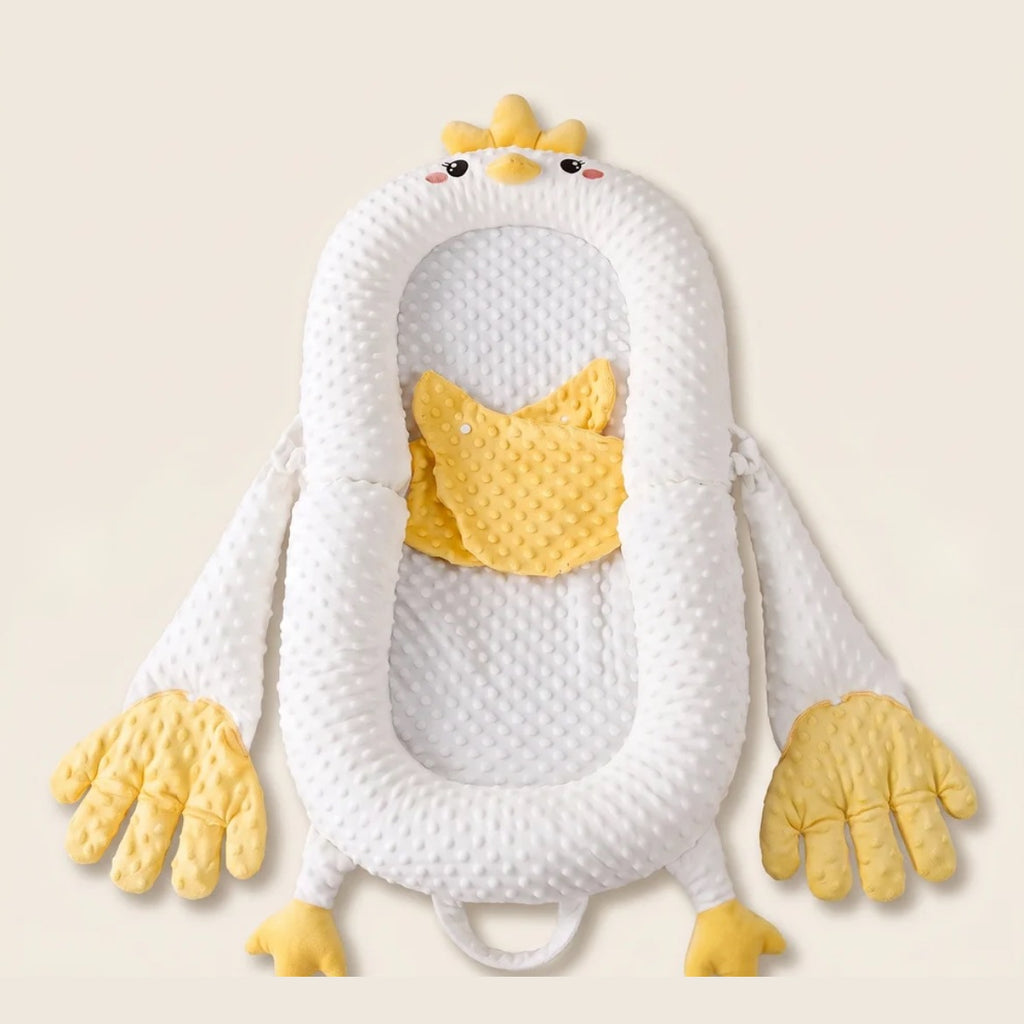 The Nooki Nest — Plush Lounger with Gentle Patting Hands